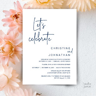 Convite Vamos Celebrar, Jantar de Festa de Casamento às Es