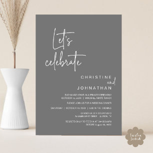 Convite Vamos Celebrar, Jantar de Festa de Casamento às Pr