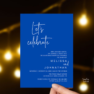 Convite Vamos Celebrar, Jantar de Festa de Casamento Intim