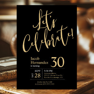 Convite Vamos Celebrar o 30º Aniversário com a Foto do Bla