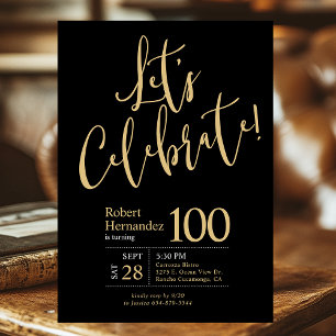 Convite Vamos Celebrar o Centésimo Aniversário com a Foto 