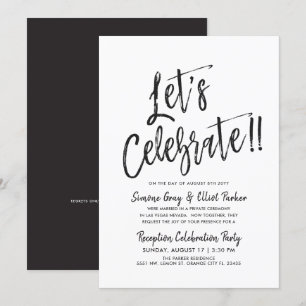 Convite Vamos Celebrar   Pós Casamento