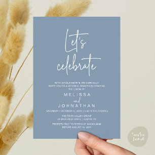 Convite Vamos Celebrar, Recepção de Casamento Intimo
