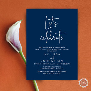 Convite Vamos Celebrar, Recepção de Casamento Intimo