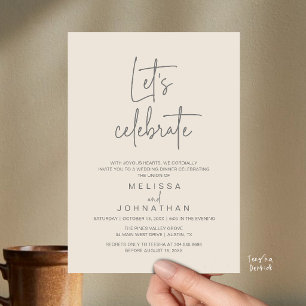 Convite Vamos Celebrar, Recepção de Casamento Intimo