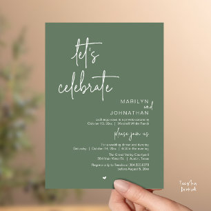 Convite Vamos Celebrar, Recepção de Casamento Moderna Mini