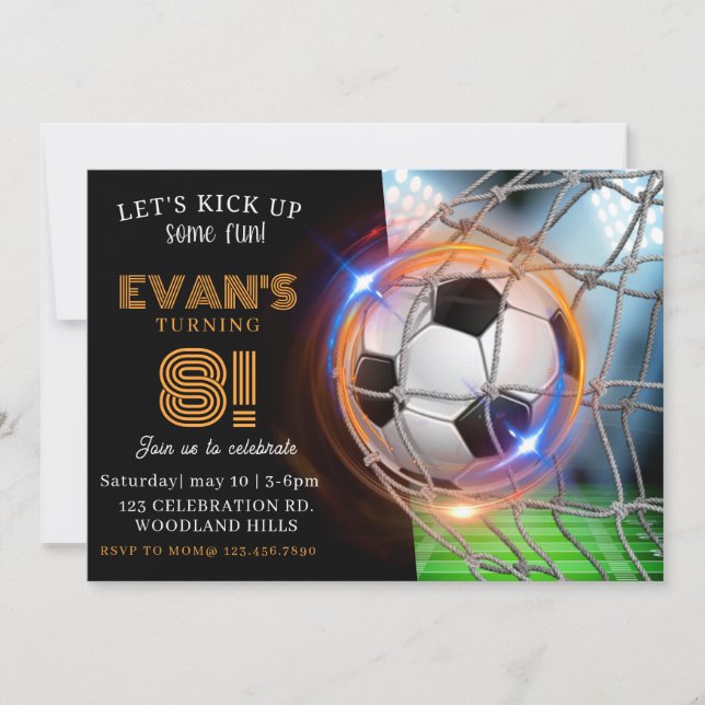 Convite Vamos Chutar, Festa de Futebol, Tema Futebol (Frente)