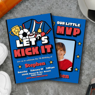 Convite Vamos Chutar - Futebol com Foto