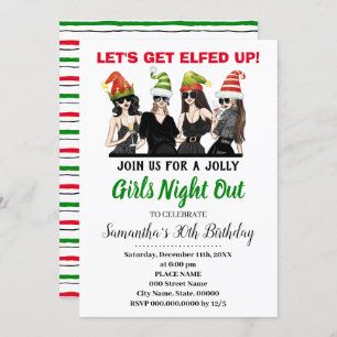 Convite Vamos comer as garotas noites de aniversário