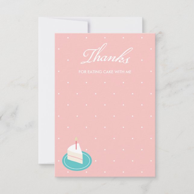 Convite Vamos Comer Bolo Obrigado Nota (Frente)