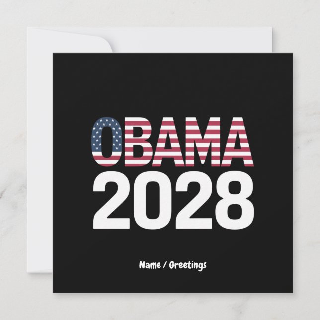 Convite Vamos Consertar Isso, Obama Presidente 2028 (Frente)