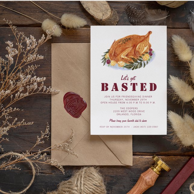 Convite Vamos de Ação de Amizade Obter Janto de Ação de Gr (Criador carregado)