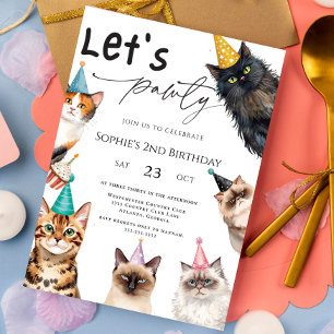 Convite Vamos de Gato, Gatinho Gatinho, segundo aniversári