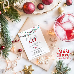 Convite Vamos de Natal Festa de Coquetel