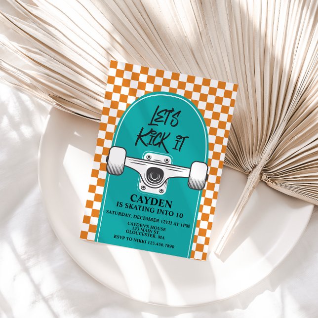 Convite Vamos de skate chute-o no aniversário (Criador carregado)