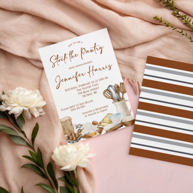 Convite Vamos estoque do Chá de panela de Tema da Cozinha  (Criador carregado)