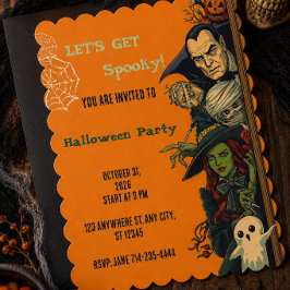 Convite Vamos Fazer uma Festa Assustadora de Halloween