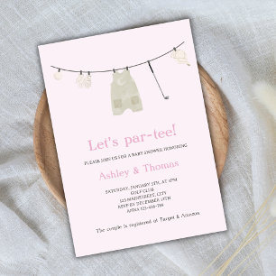 Convite Vamos Fazer uma Festa de Bebê Par-Tee de Golfe Fof
