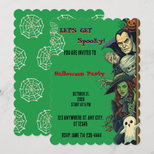 Convite Vamos Fazer uma Festa de Halloween Assustadora