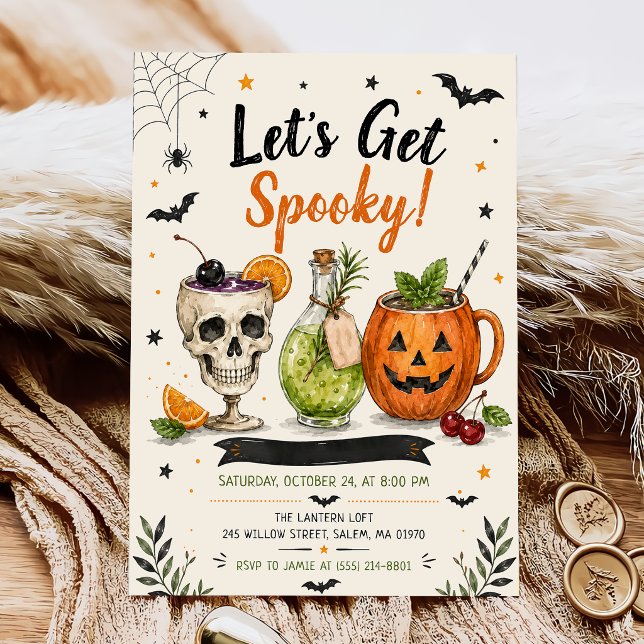 Convite Vamos Fazer uma Festa de Halloween Assustadora (Criador carregado)