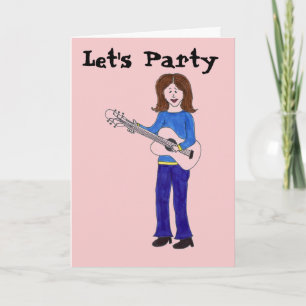 Convite Vamos Fazer uma Festa Rocker
