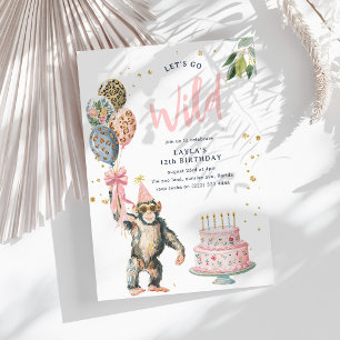 Convite Vamos Fazer uma Festa Selvagem Aniversário de Meni