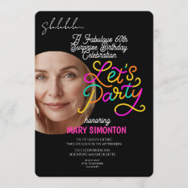 Convite Vamos Fazer uma Festa! Uma Celebração Surpresa dos