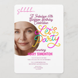 Convite Vamos Fazer uma Festa! Uma Celebração Surpresa dos