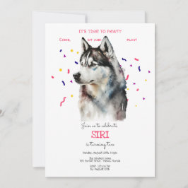 Convite Vamos, festa de aniversário de cão