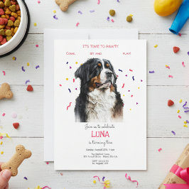 Convite Vamos, festa de aniversário de cão