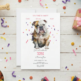 Convite Vamos, festa de aniversário de cão