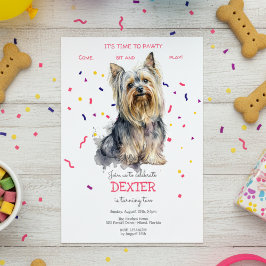 Convite Vamos, festa de aniversário de cão