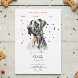 Convite Vamos, festa de aniversário de cão