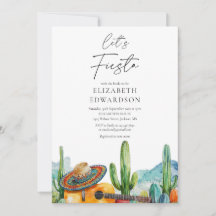 Vamos Festejar Chuveiro de Noiva Cacto Aquarela
