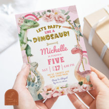 Vamos Festejar Como uma Garota dos Dinossauros no