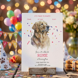 Convite Vamos festejar, festa de aniversário do cachorro