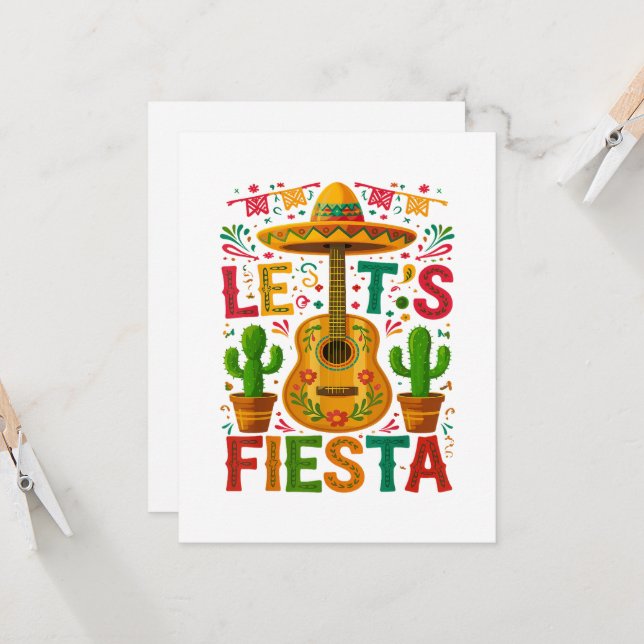 Convite Vamos Festejar Fiesta Cinco De Mayo (Frente/Verso In Situ)