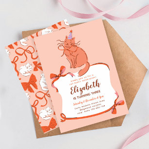 Convite Vamos Festejar Gatito Fofinho Aniversário