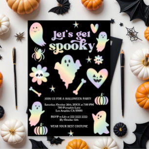 Convite Vamos fica assustado, festa de Halloween
