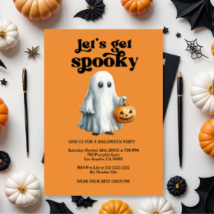 Convite Vamos fica assustado, festa de Halloween