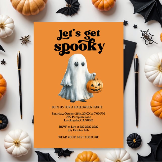 Convite Vamos fica assustado, festa de Halloween (Criador carregado)
