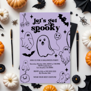 Convite Vamos fica assustado, festa de Halloween
