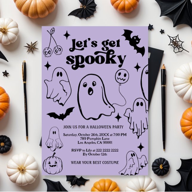 Convite Vamos fica assustado, festa de Halloween (Criador carregado)