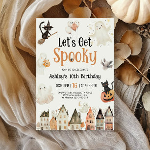 Convite Vamos fica assustado   Halloween Aniversário