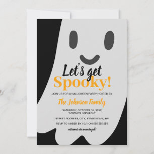 Convite Vamos Ficar Assustador Fantasma Halloween