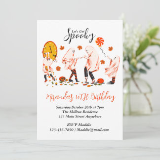 Convite Vamos Ficar Assustador Festa Fantasma Com Amigo