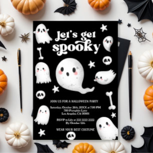 Convite Vamos Ficar Assustadores, Festa de Halloween