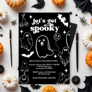 Convite Vamos Ficar Assustadores, Festa de Halloween