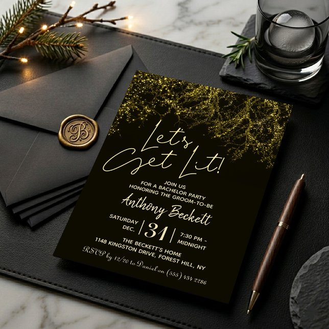 Convite Vamos Ficar Bêbados | Despedida de Solteiro (Criador carregado)