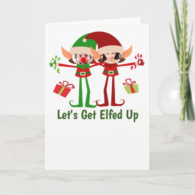 Convite Vamos Ficar Elfos Divertidos Natal Personalizado (Frente)